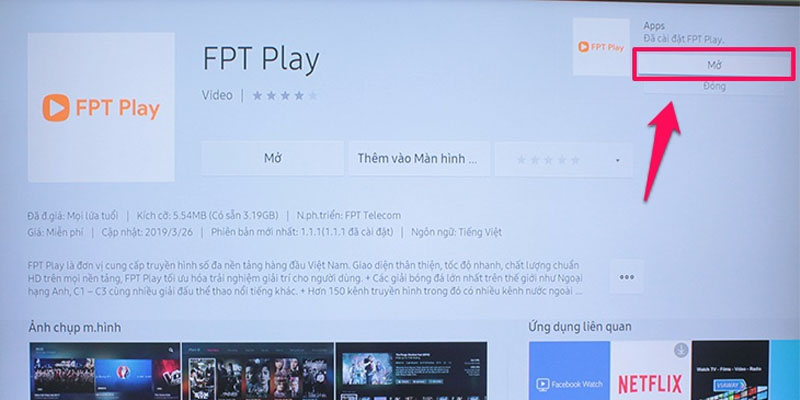 Cách kết nối FPT Play với tivi Samsung